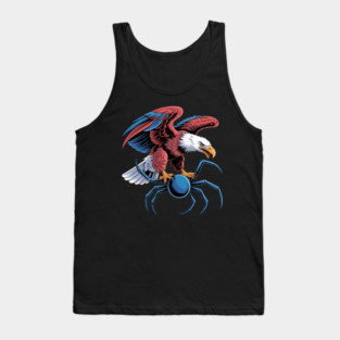 Eagle Spider Fight Wildlife Nature Weird Tank Top