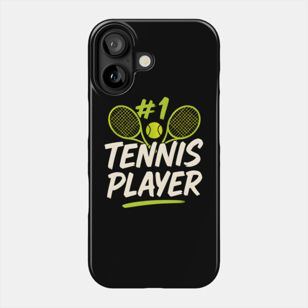 #1 Tennis Player Graphic – Sports Gift for Athletes & Tennis Fans Phone Case by MakerMind8.2