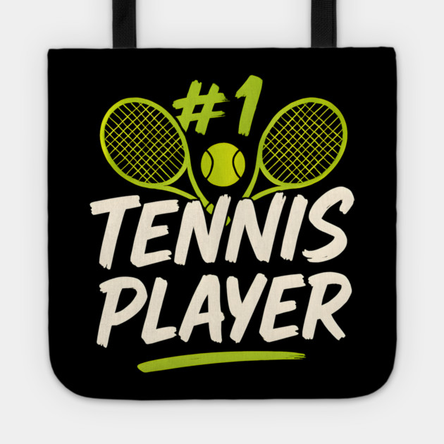 #1 Tennis Player Graphic – Sports Gift for Athletes & Tennis Fans Tote by MakerMind8.2