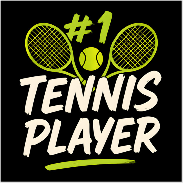 #1 Tennis Player Graphic – Sports Gift for Athletes & Tennis Fans Wall Art by MakerMind8.2