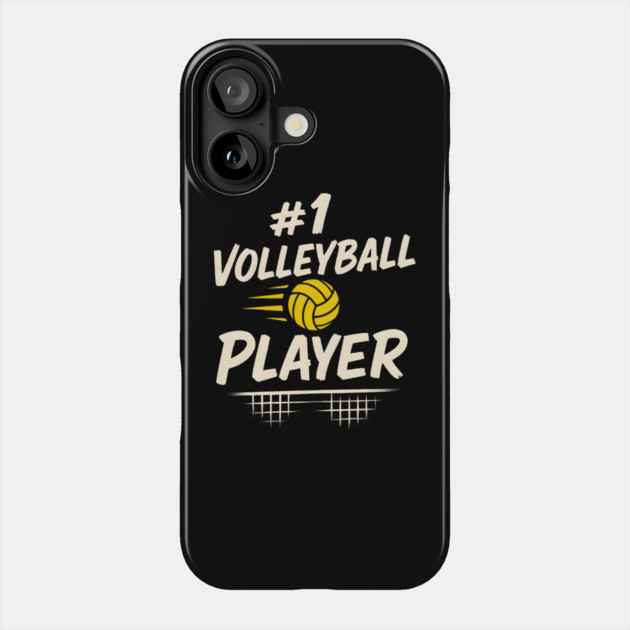 #1 Volleyball Player Graphic – Sports Gift for Athletes Phone Case by MakerMind8.2