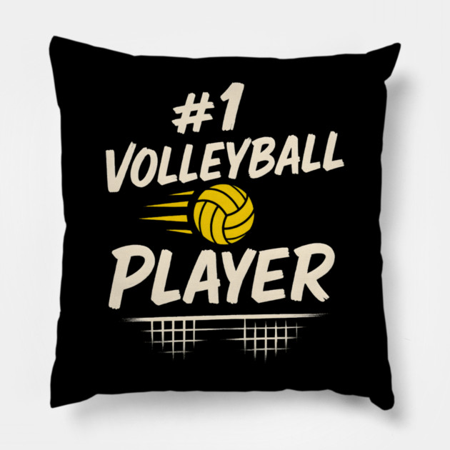 #1 Volleyball Player Graphic – Sports Gift for Athletes Pillow by MakerMind8.2