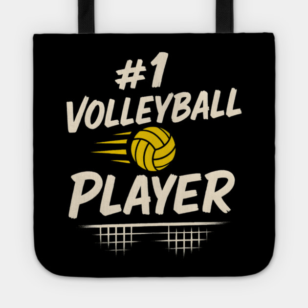 #1 Volleyball Player Graphic – Sports Gift for Athletes Tote by MakerMind8.2