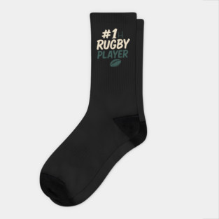 #1 Rugby Player Graphic – Sports Gift for Athletes Socks