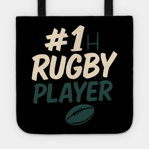 #1 Rugby Player Graphic – Sports Gift for Athletes Tote by MakerMind8.2