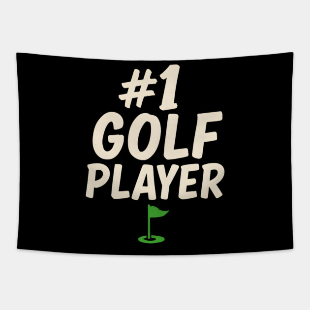 #1 Golf Player Graphic – Sports Gift for Golfers & Athletes Tapestry by MakerMind8.2