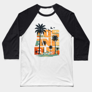 Los Angeles California Sunset Baseball T-Shirt