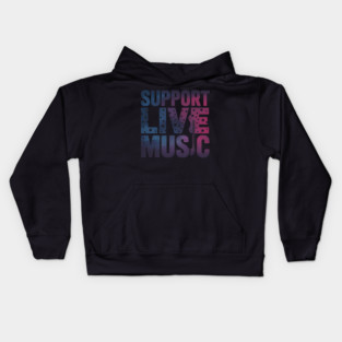 Support-Live-Music Kids Hoodie
