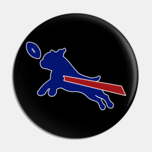 Buffalo Bills Bulldog Football – Funny Dog Lover Gameday Pin