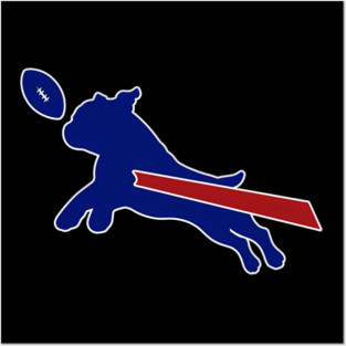 Buffalo Bills Bulldog Football – Funny Dog Lover Gameday Posters and Art
