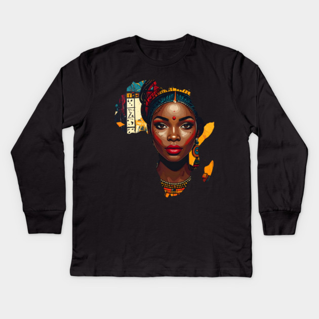 Africa Kids Long Sleeve T-Shirt by Adwoa's Store