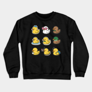 Cute Rubber Duck Lover Funny Animal Gift Kawaii Graphic , Funny Duck Lover Gifts Kawaii Graphic Art Crewneck Sweatshirt