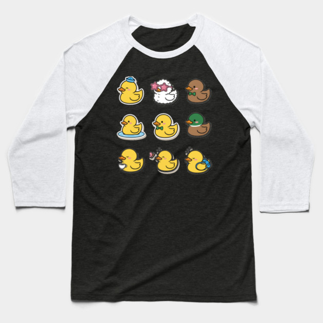 Cute Rubber Duck Lover Funny Animal Gift Kawaii Graphic , Funny Duck Lover Gifts Kawaii Graphic Art Baseball T-Shirt by OUTFITPAW