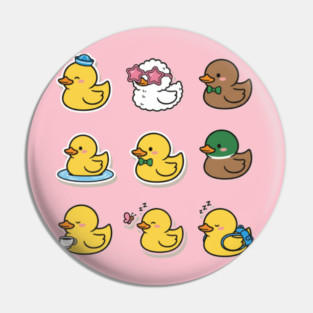 Cute Rubber Duck Lover Funny Animal Gift Kawaii Graphic , Funny Duck Lover Gifts Kawaii Graphic Art Pin