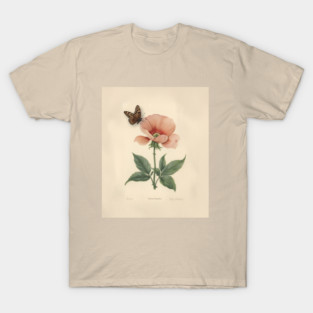 Botanic cute wall art with a butterfly T-Shirt