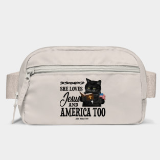 She Loves Jesus And America Too Patriotic Christian Graphic Bag