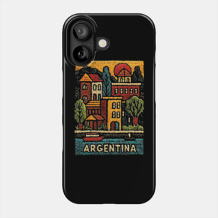 Argentina Travel Poster - Buenos Aires Cityscape Art Phone Case