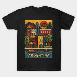 Argentina Travel Poster - Buenos Aires Cityscape Art T-Shirt