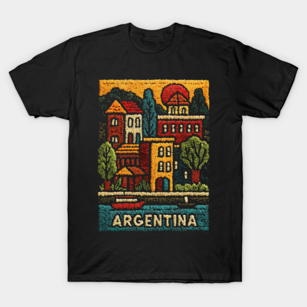 Argentina Travel Poster - Buenos Aires Cityscape Art T-Shirt by TuncGK