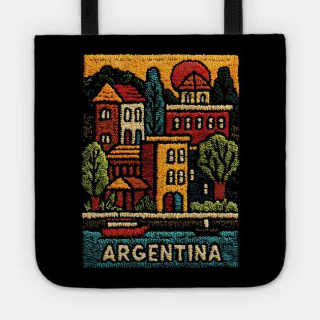 Argentina Travel Poster - Buenos Aires Cityscape Art Tote by TuncGK