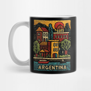 Argentina Travel Poster - Buenos Aires Cityscape Art Mug