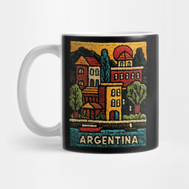 Argentina Travel Poster - Buenos Aires Cityscape Art by TuncGK
