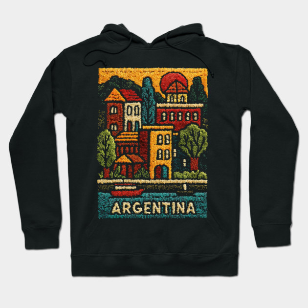 Argentina Travel Poster - Buenos Aires Cityscape Art Hoodie by TuncGK