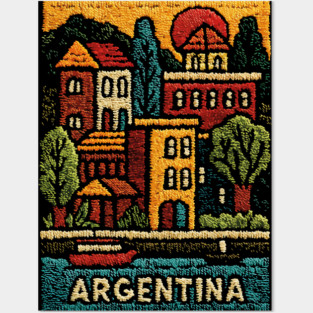 Argentina Travel Poster - Buenos Aires Cityscape Art Posters and Art