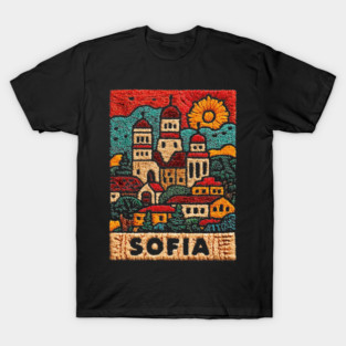 Sofia Bulgaria Embroided - Balkan Architecture Art T-Shirt