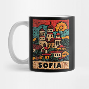 Sofia Bulgaria Embroided - Balkan Architecture Art Mug