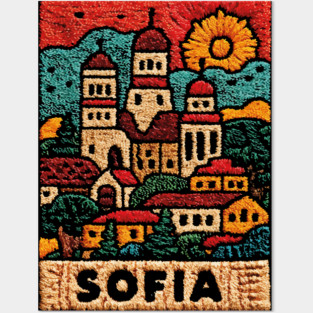 Sofia Bulgaria Embroided - Balkan Architecture Art Posters and Art