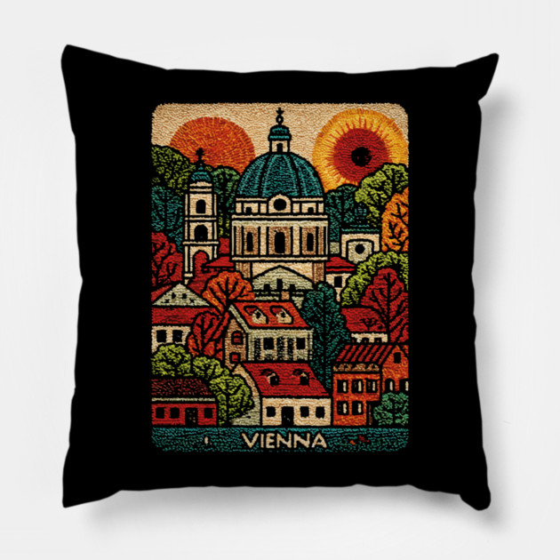 Vienna Austria Art Print - Imperial City Architecture Pillow by TuncGK