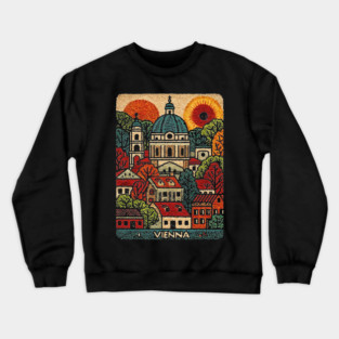 Vienna Austria Art Print - Imperial City Architecture Crewneck Sweatshirt