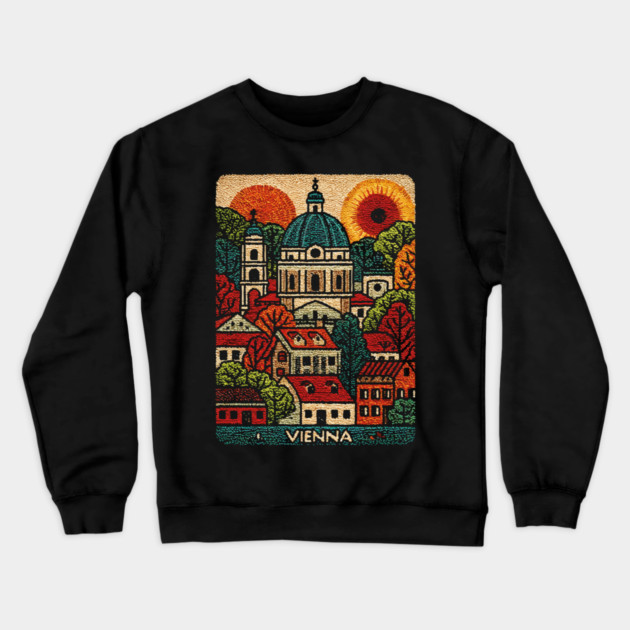 Vienna Austria Art Print - Imperial City Architecture Crewneck Sweatshirt by TuncGK