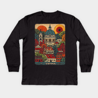Vienna Austria Art Print - Imperial City Architecture Kids Long Sleeve T-Shirt
