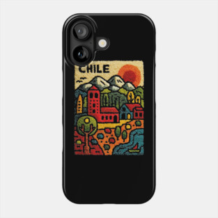 Chile Landscape Print - Andes Mountain Village Art Phone Case