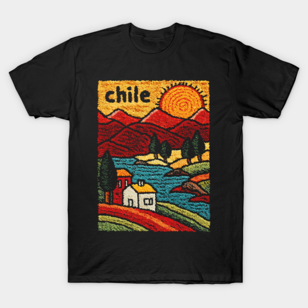 Colorful Chile City Art - Valparaiso Street Scene T-Shirt by TuncGK