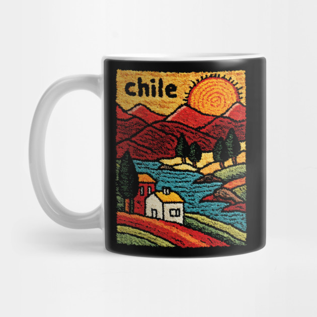 Colorful Chile City Art - Valparaiso Street Scene by TuncGK