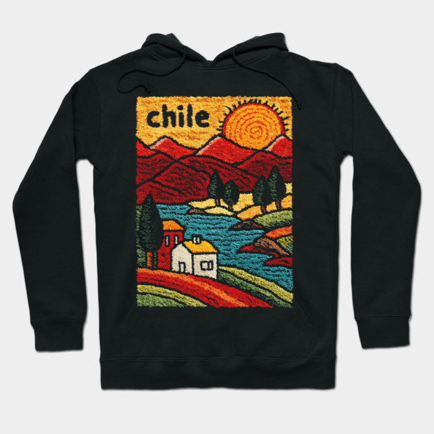 Colorful Chile City Art - Valparaiso Street Scene Hoodie by TuncGK