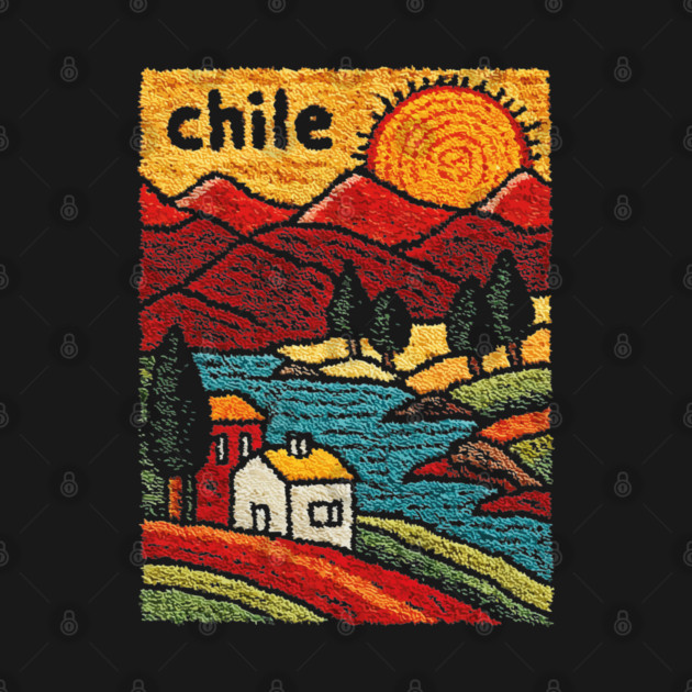 Colorful Chile City Art - Valparaiso Street Scene by TuncGK