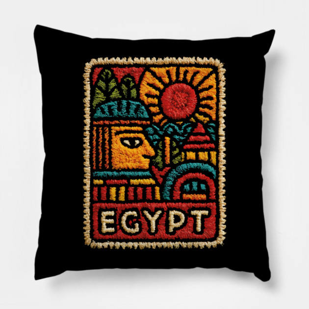Egyptian Hieroglyph Art Print - Ancient Symbols Design Pillow by TuncGK