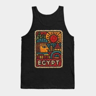 Egyptian Hieroglyph Art Print - Ancient Symbols Design Tank Top