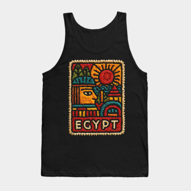 Egyptian Hieroglyph Art Print - Ancient Symbols Design Tank Top by TuncGK