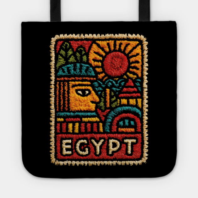 Egyptian Hieroglyph Art Print - Ancient Symbols Design Tote by TuncGK