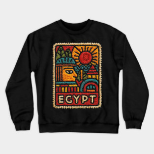 Egyptian Hieroglyph Art Print - Ancient Symbols Design Crewneck Sweatshirt