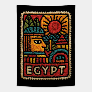 Egyptian Hieroglyph Art Print - Ancient Symbols Design Tapestry
