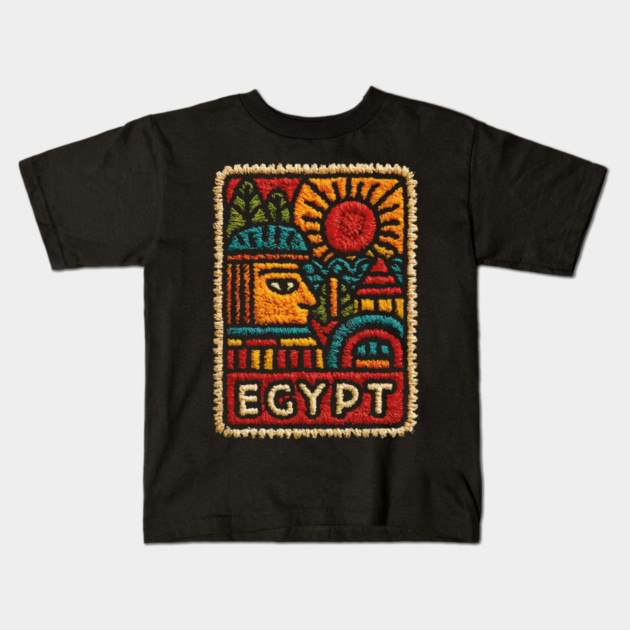 Egyptian Hieroglyph Art Print - Ancient Symbols Design Kids T-Shirt by TuncGK