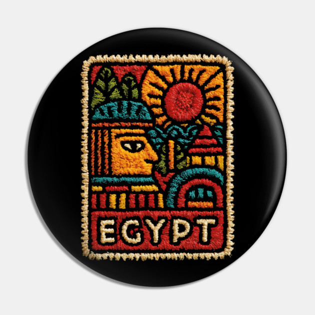 Egyptian Hieroglyph Art Print - Ancient Symbols Design Pin by TuncGK