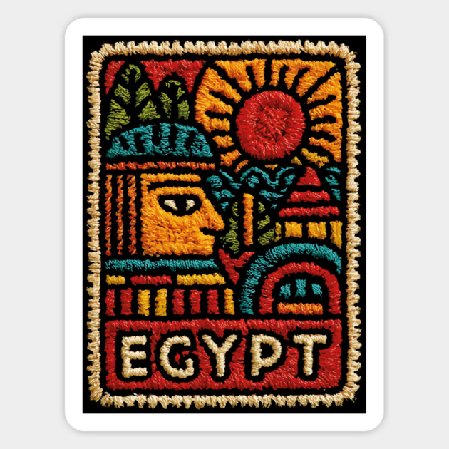 Egyptian Hieroglyph Art Print - Ancient Symbols Design Magnet by TuncGK