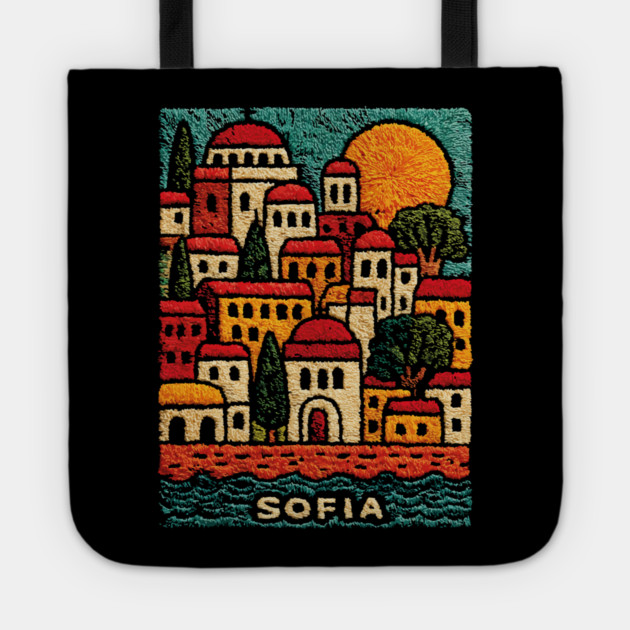 Bulgaria Capital Art Print - Sofia City Illustration Tote by TuncGK